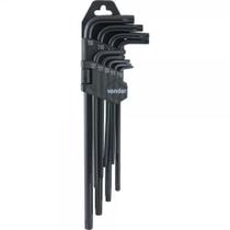 Jogo de chave hexalobular T10 a T50 com 9 peças - Vonder