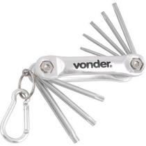 Jogo de chave hexalobular vonder c/8pc t09-t40 ct309