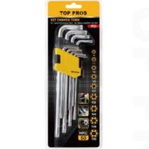 Jogo de Chave L Torx 9 Peças Ferramenta Profissional e Durável Top Rio