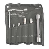 Jogo de Chave Sextavada Tubular Reforçada 6-19 MM Cromo Vanádio 6 Peças STELS