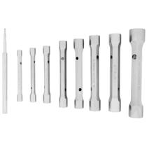 Jogo de Chave Sextavada Tubular Reforcada Cromo Vanadio 6-24mm 9pcs Stels