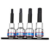 Jogo de Chave Soquete Multidentada 1/2 Pol. com 4 Peças