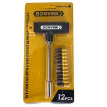 Jogo De Chave Tipo T 12 peças com Philips E Fenda