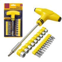 Jogo De Chave Tipo T 21 Peça Philips Fenda Soquete Bits Torx