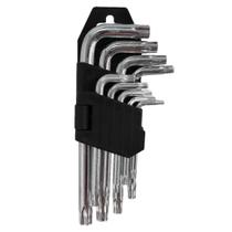 Jogo De Chave Torx Cromada 9 Peças Profissional Com Suporte Jogo De Chave Torx Cromada 9 Peças Profissional Com Suporte