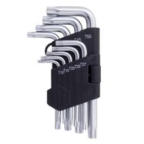 Jogo de Chave Torx em L T-10 A T-50 com 9 Pecas - 2063W - Western Jogo de Chave Torx em L T-10 A T-50 com 9 Pecas - 2063W - Western