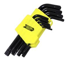 Jogo de Chave Torx Fertak Pequena 9 Peças T10 a T50 2409 Jogo de Chave Torx Fertak Pequena 9 Peças T10 a T50 2409