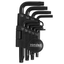 Jogo de Chave Torx T10 a T50 9 Peças Vonder Jogo de Chave Torx T10 a T50 9 Peças Vonder