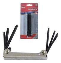 Jogo de Chave Torx Tipo Canivete T9T40 8 Peças Corneta Etilux Jogo de Chave Torx Tipo Canivete T9T40 8 Peças Corneta Etilux
