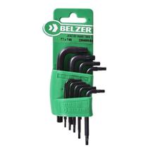 Jogo De Chave Torx Tipo L Curto 9 Peças Belzer/sata T-7 A T-40 Jogo De Chave Torx Tipo L Curto 9 Peças Belzer/sata T-7 A T-40