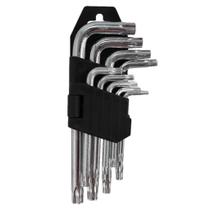 Jogo De Chave Torx Tipo L Torque Longa Com 9 Peças Tamanho P
