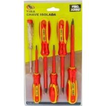 Jogo De Chaves 06 Pçs Haste Isolada 1000v Ponta Imantada 3289 - fbg Jogo De Chaves 06 Pçs Haste Isolada 1000v Ponta Imantada 3289 - fbg