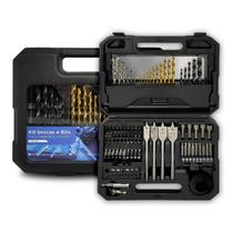 Jogo de Chaves 100 Peças Bit E Broca Parafusadeira Furadeira