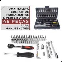 Jogo De Chaves 46 peças Catraca Profissional Conjunto de Ferramentas Robustas de Fácil Manuseio