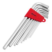 Jogo de chaves allen extra longa crv 1,5-10mm 9pcs mtx