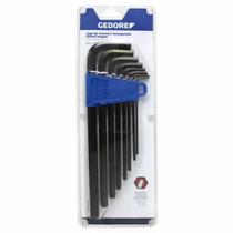 Jogo de Chaves Allen Gedore Hexagonais Longa Tipo L 2 a 8mm com 7 Peças