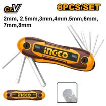 Jogo de Chaves Allen Tipo Canivete 2 a 8mm com 8 Peças INGCO