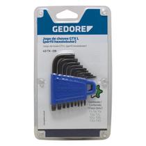 Jogo de Chaves Allen Tipo L Perfil Tork com 15 Peças T6 a T60 - Gedore 024619