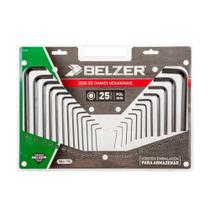 Jogo De Chaves belzer Allen Hexagonal - Com 25 Pecas. Medidas em MM e POLEGADAS