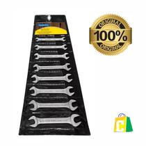 Jogo De Chaves Boca Fixas 6 A 22 Corpo Em Aço Cromado 8pcs Jogo De Chaves Boca Fixas 6 A 22 Corpo Em Aço Cromado 8pcs