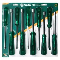 Jogo de Chaves Canhão 4 a 13 mm 10 Peças ST08046L - SATA