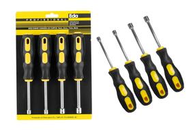 Jogo De Chaves Canhão 4 Peças 5 A 8mm Vazada Emborrachado Jogo De Chaves Canhão 4 Peças 5 A 8mm Vazada Emborrachado