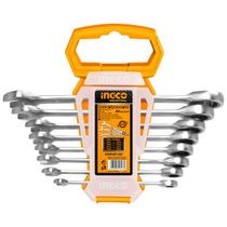 Jogo de Chaves Catraca 8 a 19mm 8 Peças Combinadas INGCO