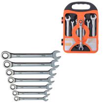 Jogo De Chaves Combinada C/ Catraca 7 Peças 8 a 19mm Deend Jogo De Chaves Combinada C/ Catraca 7 Peças 8 a 19mm Deend