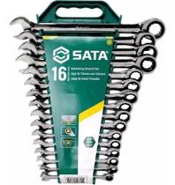 Jogo De Chaves Combinada Catraca 8 A 24mm 16 Pçs Sata Jogo De Chaves Combinada Catraca 8 A 24mm 16 Pçs Sata