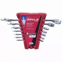 Jogo De Chaves Combinada Crv 6 A 17 Mm Com 7 Peças Mayle
