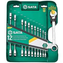 Jogo de Chaves Combinada Speedy com Catraca 12 Peças - SATA