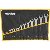 Jogo De Chaves Combinadas 6 A 32 mm Aço Cromo 15 Pçs Vonder