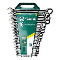 Jogo De Chaves Combinadas 8-24mm 16 Peças Belzer/sata Com Catraca 72 Dentes 5
