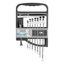 Jogo De Chaves Combinadas 8 a 19mm Com Catraca 8 Peças 1451455 Stels Unica