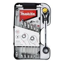 Jogo de Chaves Combinadas Catraca Speedy 8-19mm 8 Peças Makita B-65523 Resistente e Profissional Jogo de Chaves Combinadas Catraca Speedy 8-19mm 8 Peças Makita B-65523 Resistente e Profissional