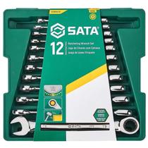Jogo de Chaves Combinadas Com Catraca 12 Peças (ST09040-02) - Sata