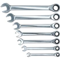 Jogo de Chaves Combinadas com Catraca 7 Peças Aço Cromo 8-19 mm Para Porcas Jogo de Chaves Combinadas com Catraca 7 Peças Aço Cromo 8-19 mm Para Porcas