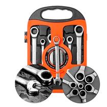 Jogo de Chaves Combinadas com Catraca Articuladas 7 Peças 8-19 mm