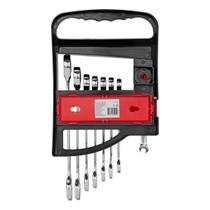 Jogo de Chaves Combinadas com Catraca MTX 8 Peças Aço CrV