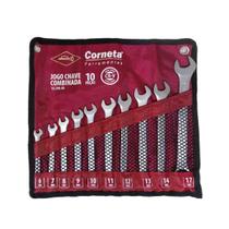 Jogo de Chaves Combinadas Plana 6 a 17mm 10 Peças Corneta Jogo de Chaves Combinadas Plana 6 a 17mm 10 Peças Corneta