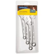 Jogo de Chaves Combinadas Tramontina Aço Especial Cromado - 4 Peças - 43408/148