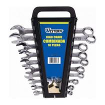 Jogo De Chaves Combinadas Western 6 A 17mm Com 10 Pecas
