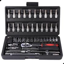 Jogo De Chaves Conjunto de Chave de Fenda Allen Catraca Soquetes C/ Maleta Reparo banco de Carro