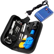 Jogo de chaves conserto relógios estojo + desmagnetizador