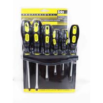 Jogo De Chaves De Fenda Aço Cromo Vanádio Imantadas 6 Peças - Eda