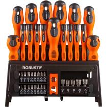 Jogo de Chaves de Fenda Bits e Soquetes com 39 Peças Robust