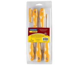 Jogo De Chaves De Fenda Com 6 Peças Tramontina Cromada