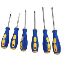 Jogo de Chaves de Fenda e Phillips 6 Peças Compacto e Funcional