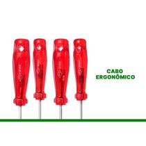 Jogo De Chaves De Fenda E Phillips Com 4 Peças Corneta