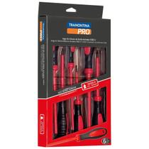 Jogo de Chaves de Fenda Isolada IEC 60900 - 6 Peças Tramontina PRO 44315/406 Jogo de Chaves de Fenda Isolada IEC 60900 - 6 Peças Tramontina PRO 44315/406